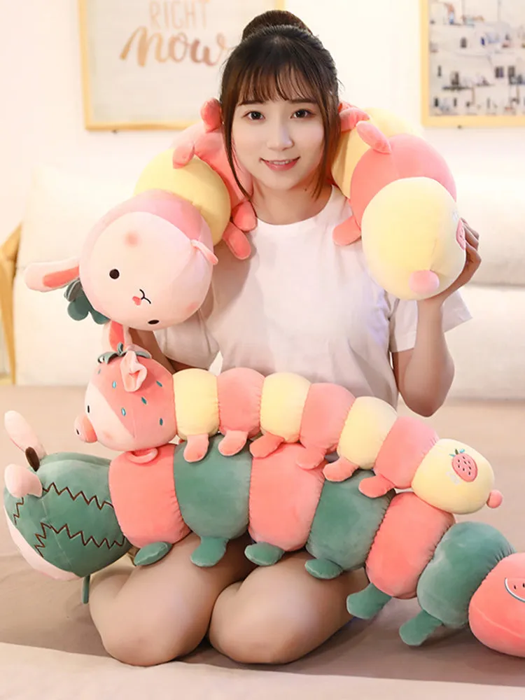 Cute Caterpillar Long-Strip Sleeping Pillow