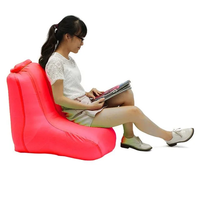 Fast Inflatable Lazy bag Air Sofa 190T Polyester Air Inflatable Chair Sofa Portable Water-resistant folding sleeping Camping Bag