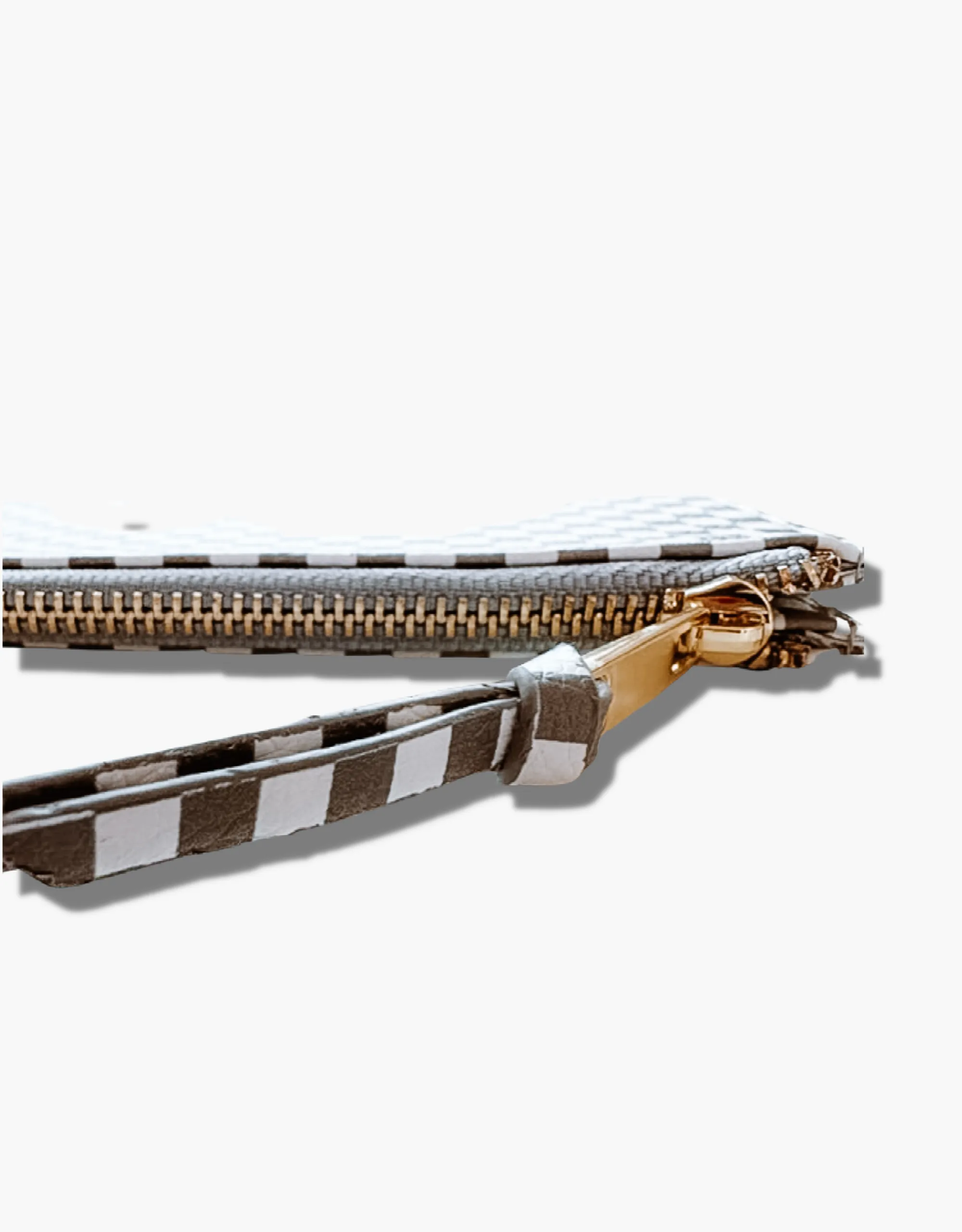 Gray Checkered Snap Wallet - Final Sale