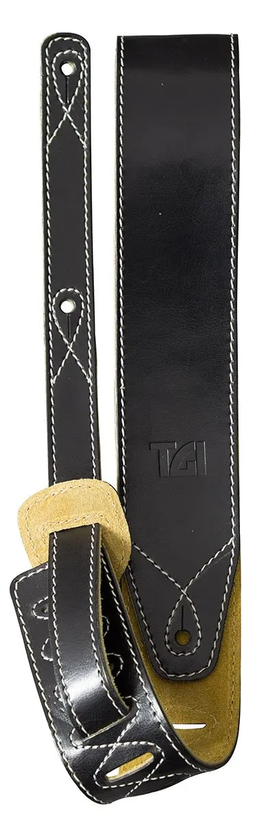 Guitar Strap - Black Leather