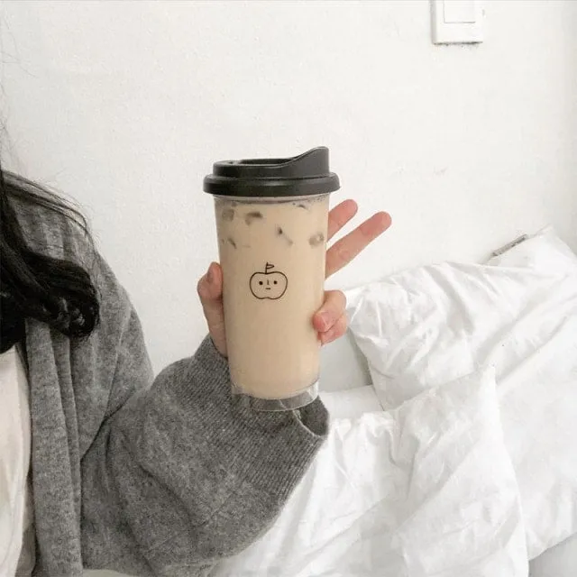 Kawaii Portable Transparent Coffee Water Bottle