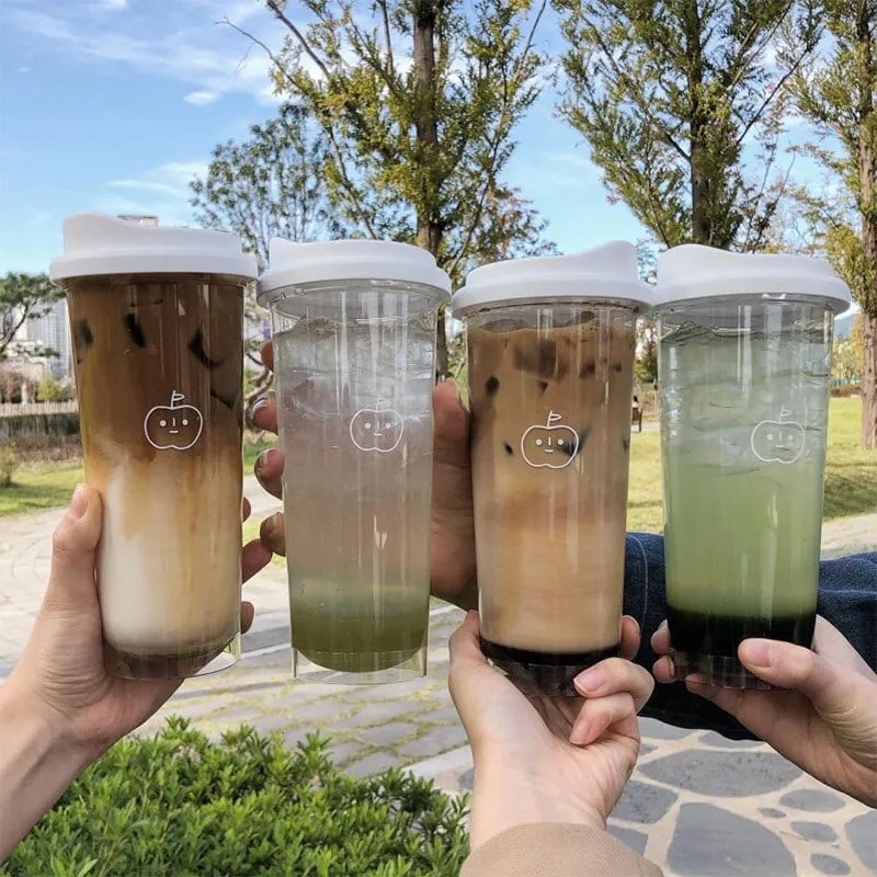 Kawaii Portable Transparent Coffee Water Bottle