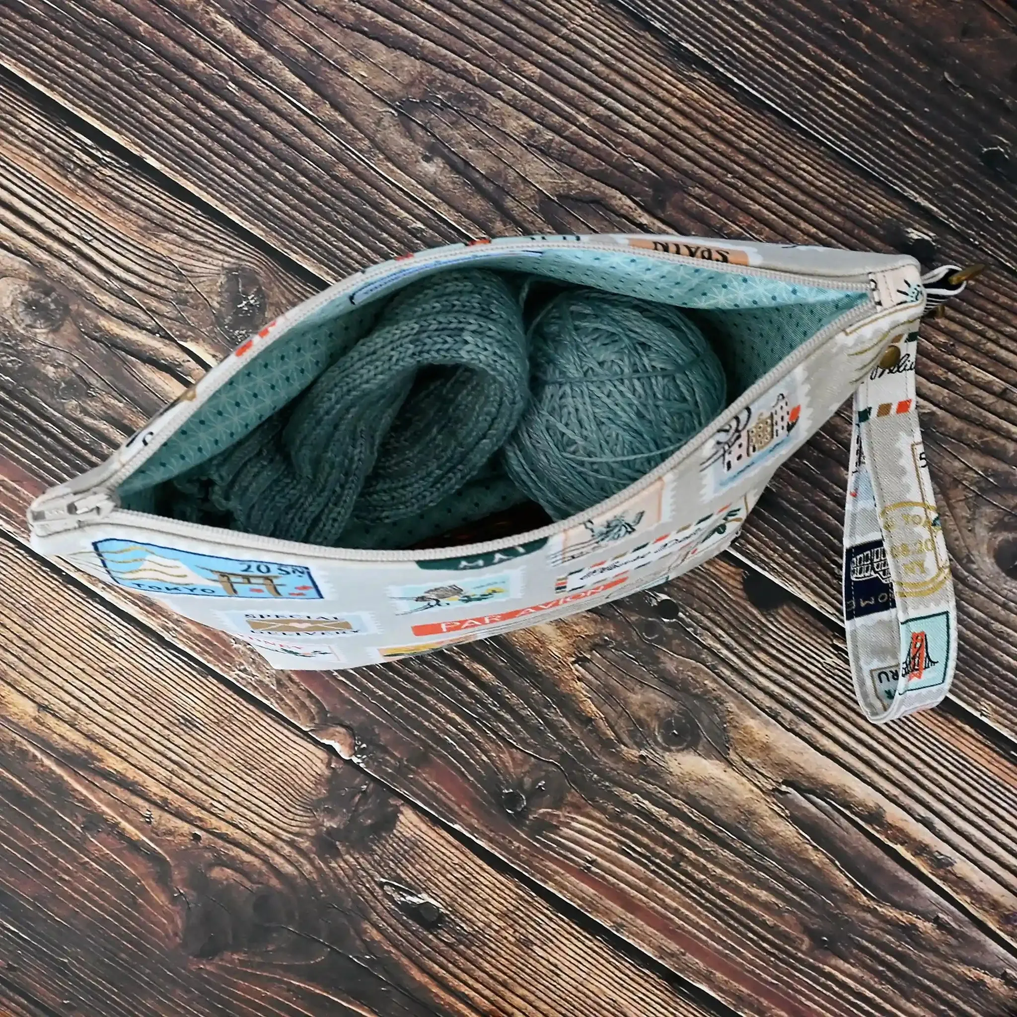Mini Sock Pouch in Rifle Paper Co. Canvas