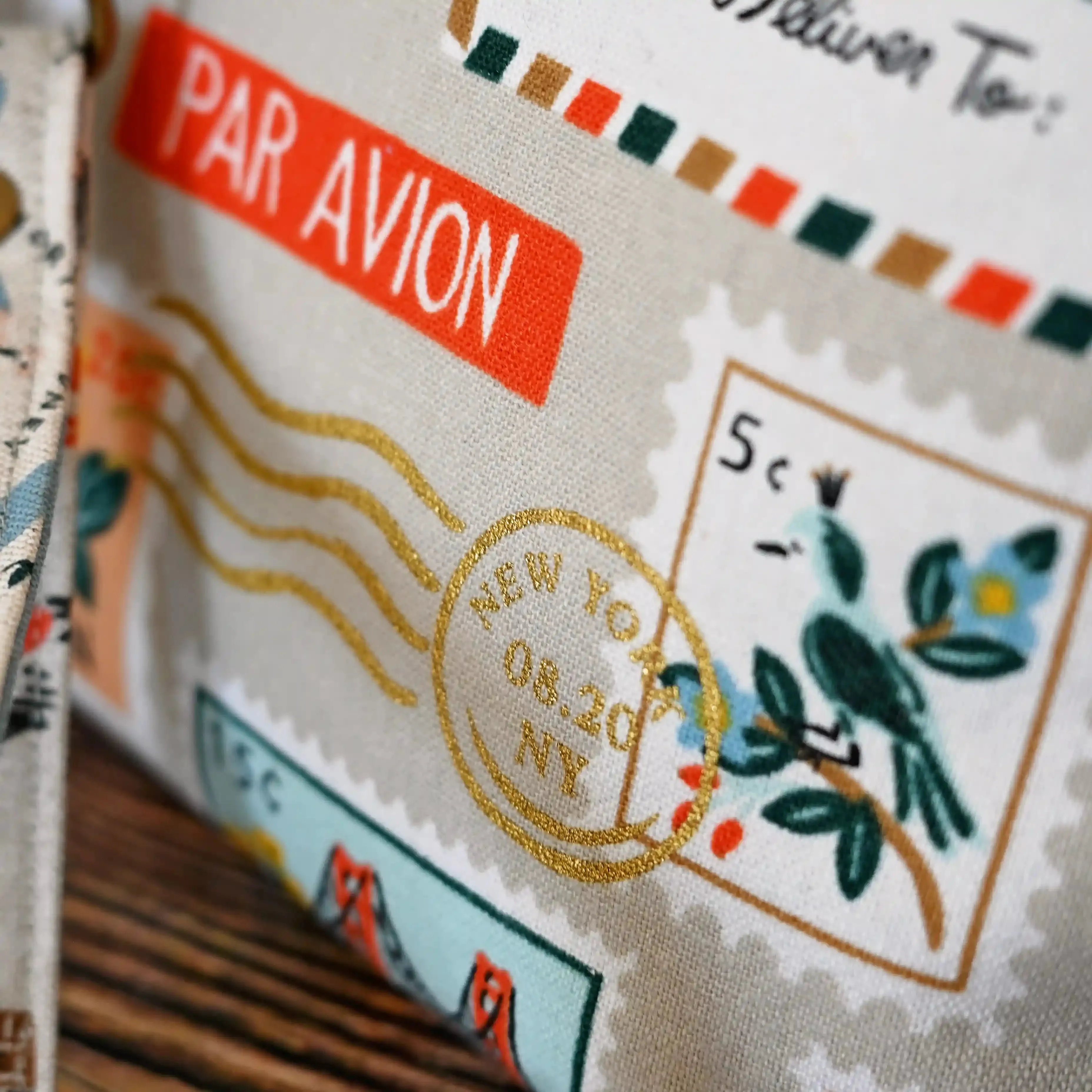 Mini Sock Pouch in Rifle Paper Co. Canvas