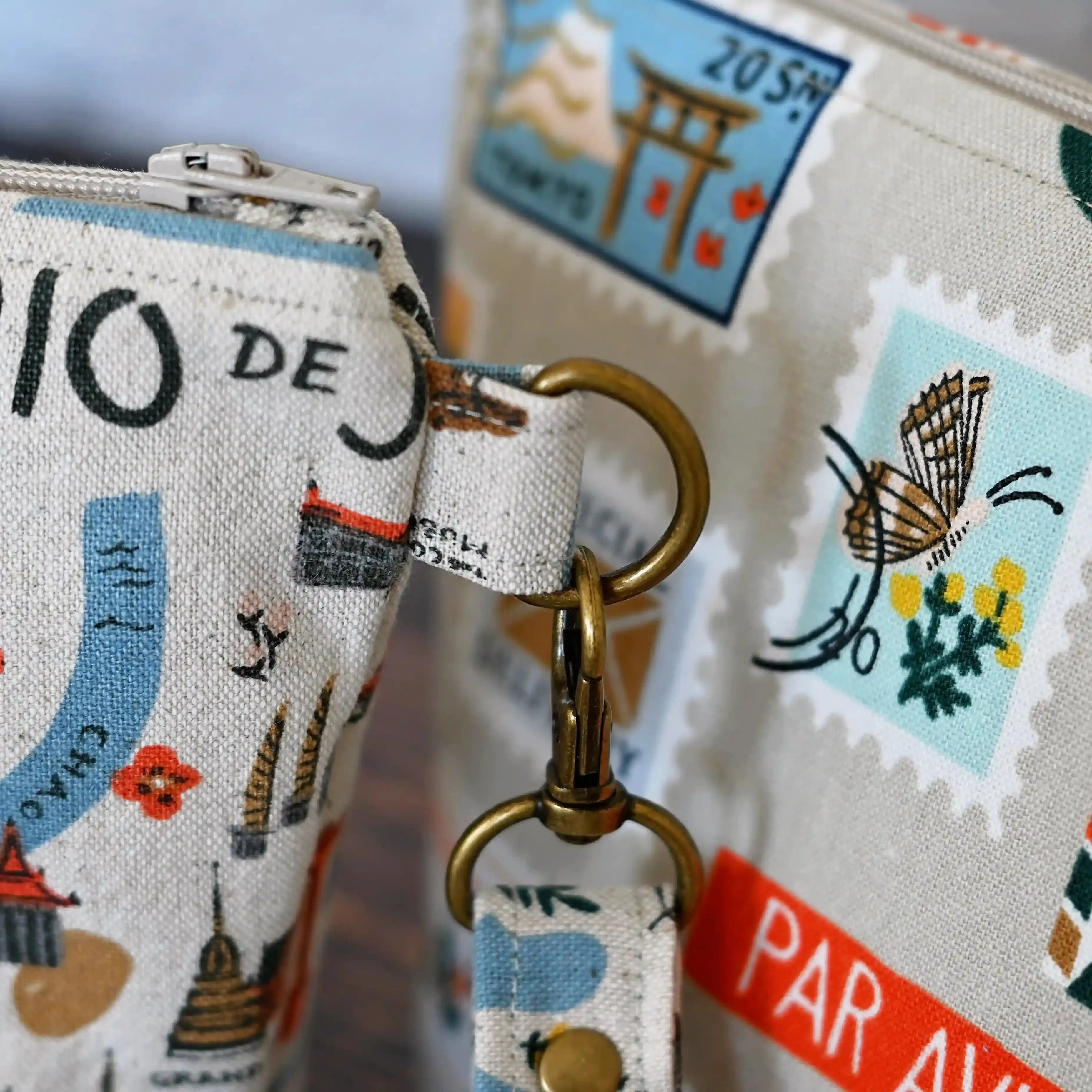 Mini Sock Pouch in Rifle Paper Co. Canvas